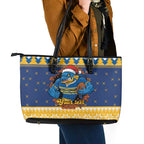 Parramatta Angry Eels Personalized Leather Tote Bag Christmas Rugby League Spirit - Aussie Hoodie