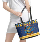 Parramatta Angry Eels Personalized Leather Tote Bag Christmas Rugby League Spirit - Aussie Hoodie