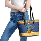 Parramatta Angry Eels Personalized Leather Tote Bag Christmas Rugby League Spirit - Aussie Hoodie