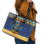 Parramatta Angry Eels Personalized Leather Tote Bag Christmas Rugby League Spirit - Aussie Hoodie