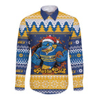 Parramatta Angry Eels Personalized Long Sleeve Button Shirt Christmas Rugby League Spirit - Aussie Hoodie
