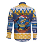 Parramatta Angry Eels Personalized Long Sleeve Button Shirt Christmas Rugby League Spirit - Aussie Hoodie