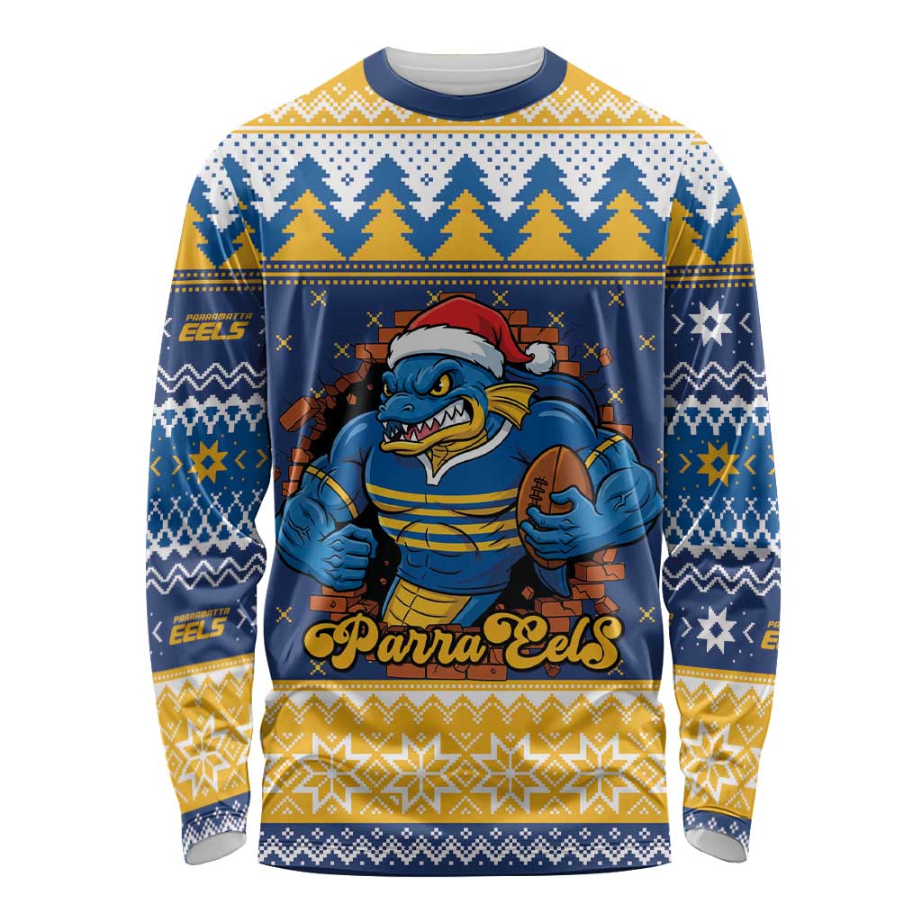 Parramatta Angry Eels Personalized Long Sleeve Shirt Christmas Rugby League Spirit - Aussie Hoodie