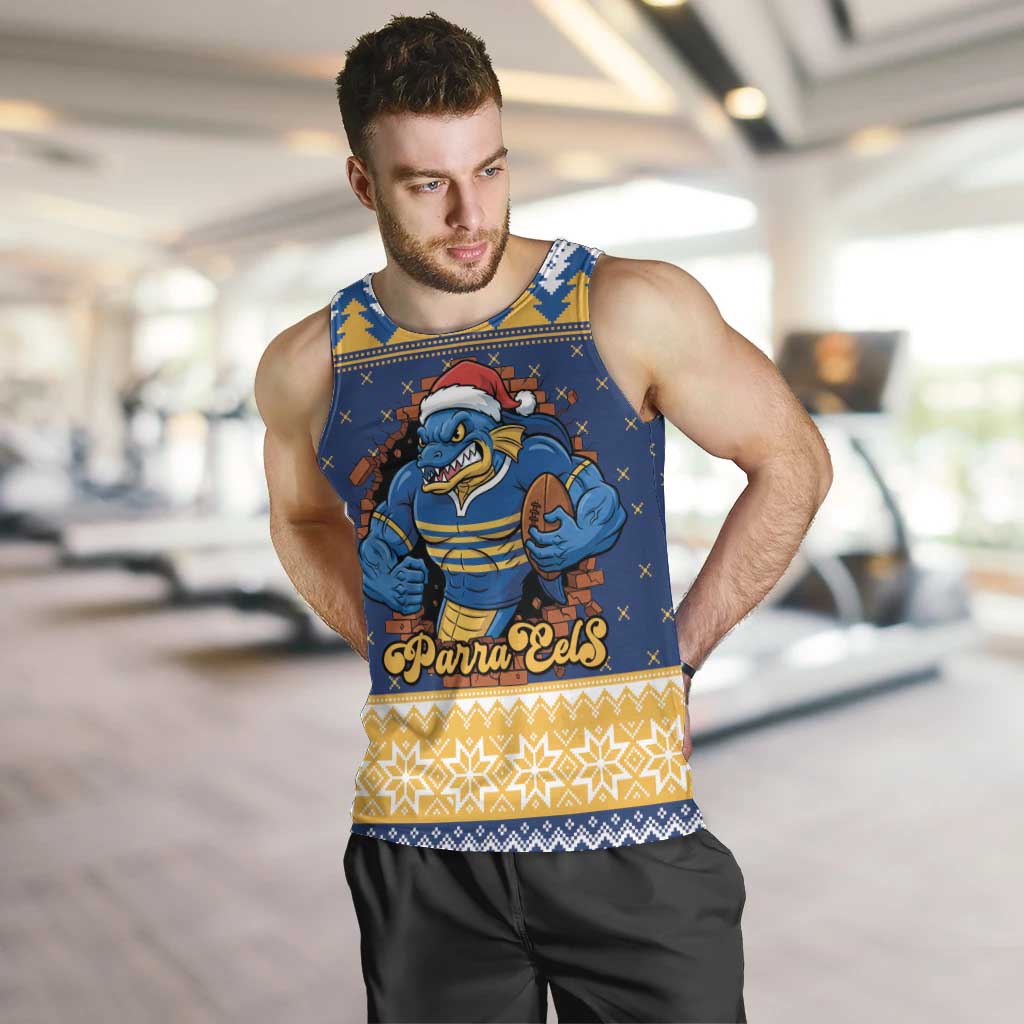Parramatta Angry Eels Personalized Men Tank Top Christmas Rugby League Spirit - Aussie Hoodie