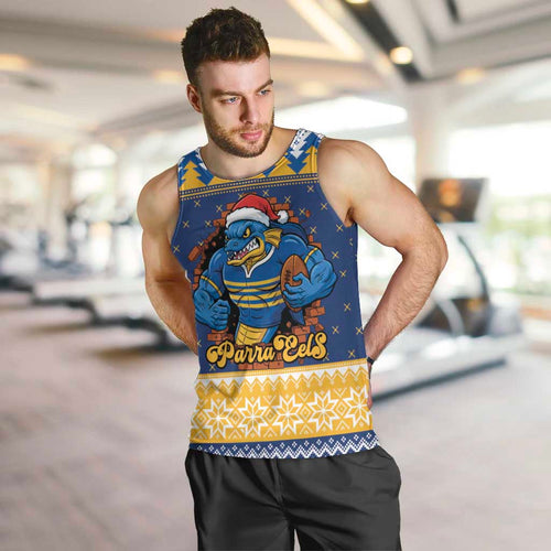 Parramatta Angry Eels Personalized Men Tank Top Christmas Rugby League Spirit - Aussie Hoodie