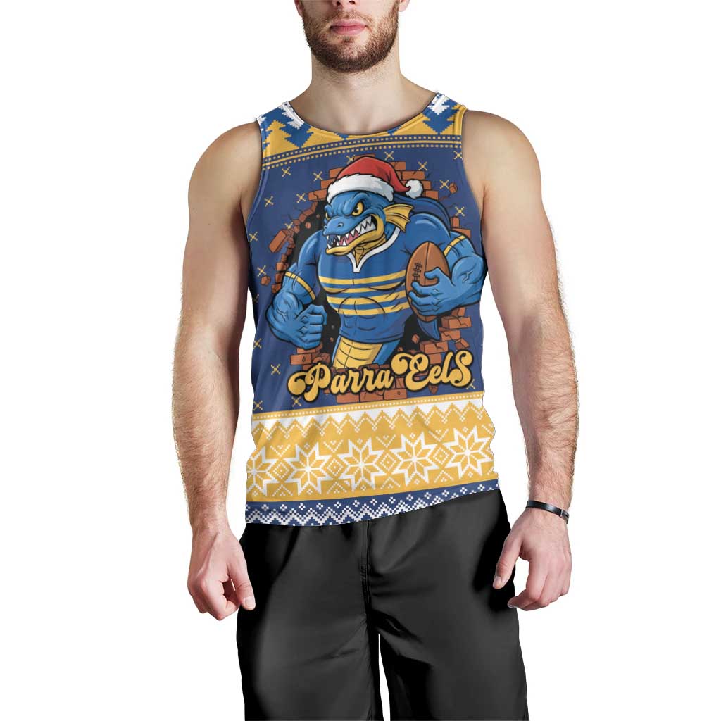 Parramatta Angry Eels Personalized Men Tank Top Christmas Rugby League Spirit - Aussie Hoodie