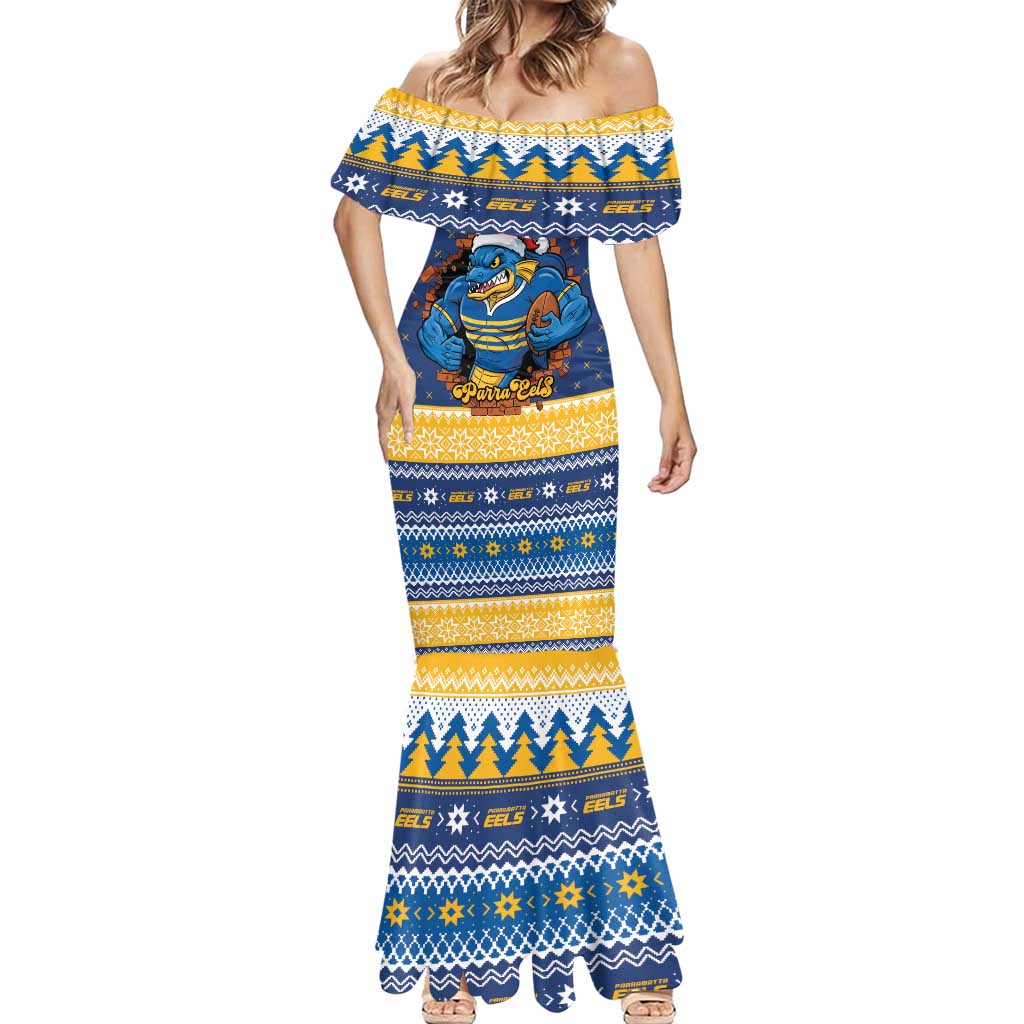 Parramatta Angry Eels Personalized Mermaid Dress Christmas Rugby League Spirit - Aussie Hoodie