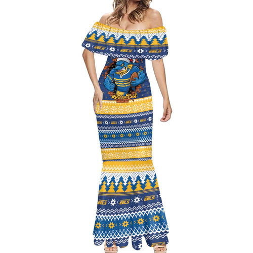 Parramatta Angry Eels Personalized Mermaid Dress Christmas Rugby League Spirit - Aussie Hoodie