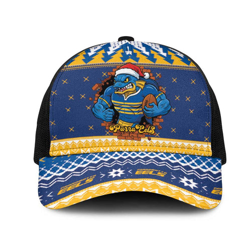 Parramatta Angry Eels Mesh Trucker Cap Christmas Rugby League Spirit - Aussie Hoodie