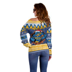 Parramatta Angry Eels Personalized Off Shoulder Sweater Christmas Rugby League Spirit - Aussie Hoodie