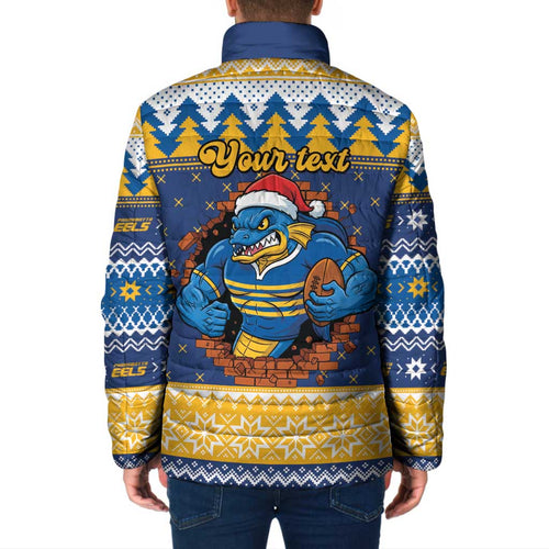 Parramatta Angry Eels Personalized Padded Jacket Christmas Rugby League Spirit - Aussie Hoodie