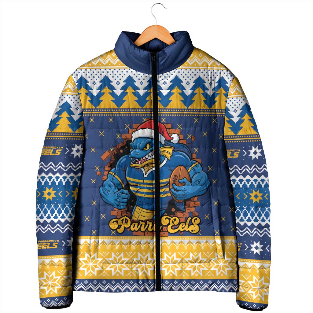 Parramatta Angry Eels Personalized Padded Jacket Christmas Rugby League Spirit - Aussie Hoodie