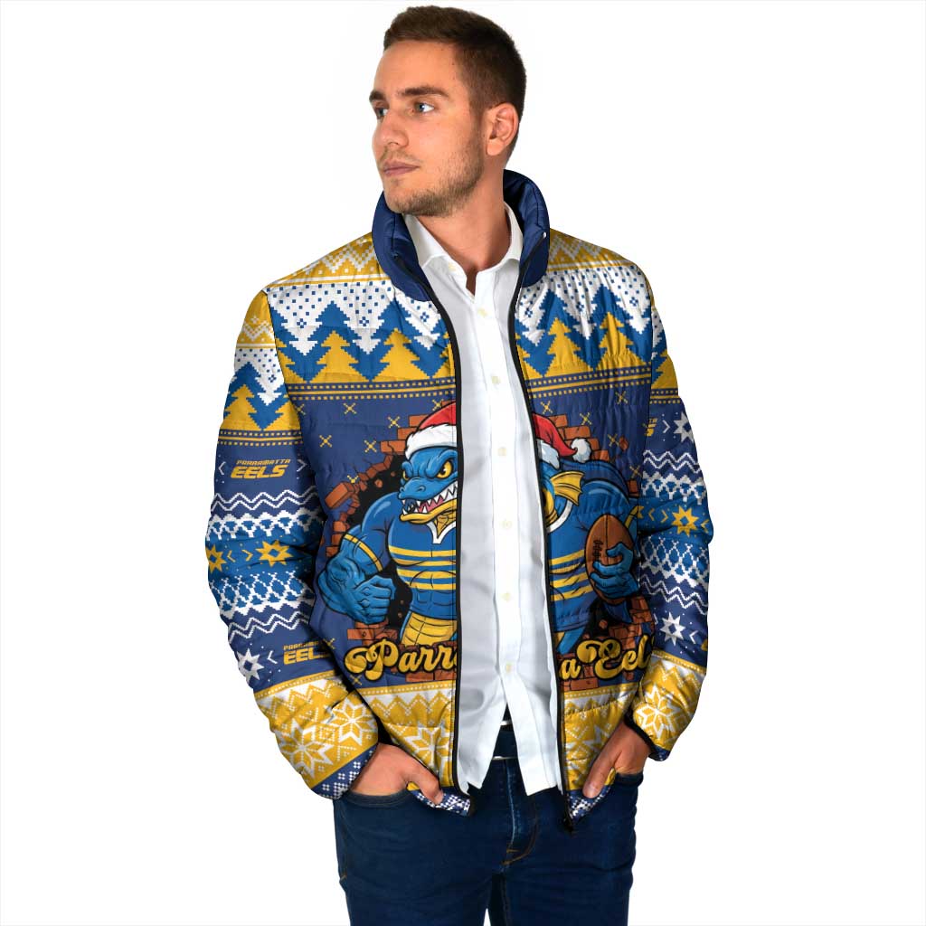 Parramatta Angry Eels Personalized Padded Jacket Christmas Rugby League Spirit - Aussie Hoodie