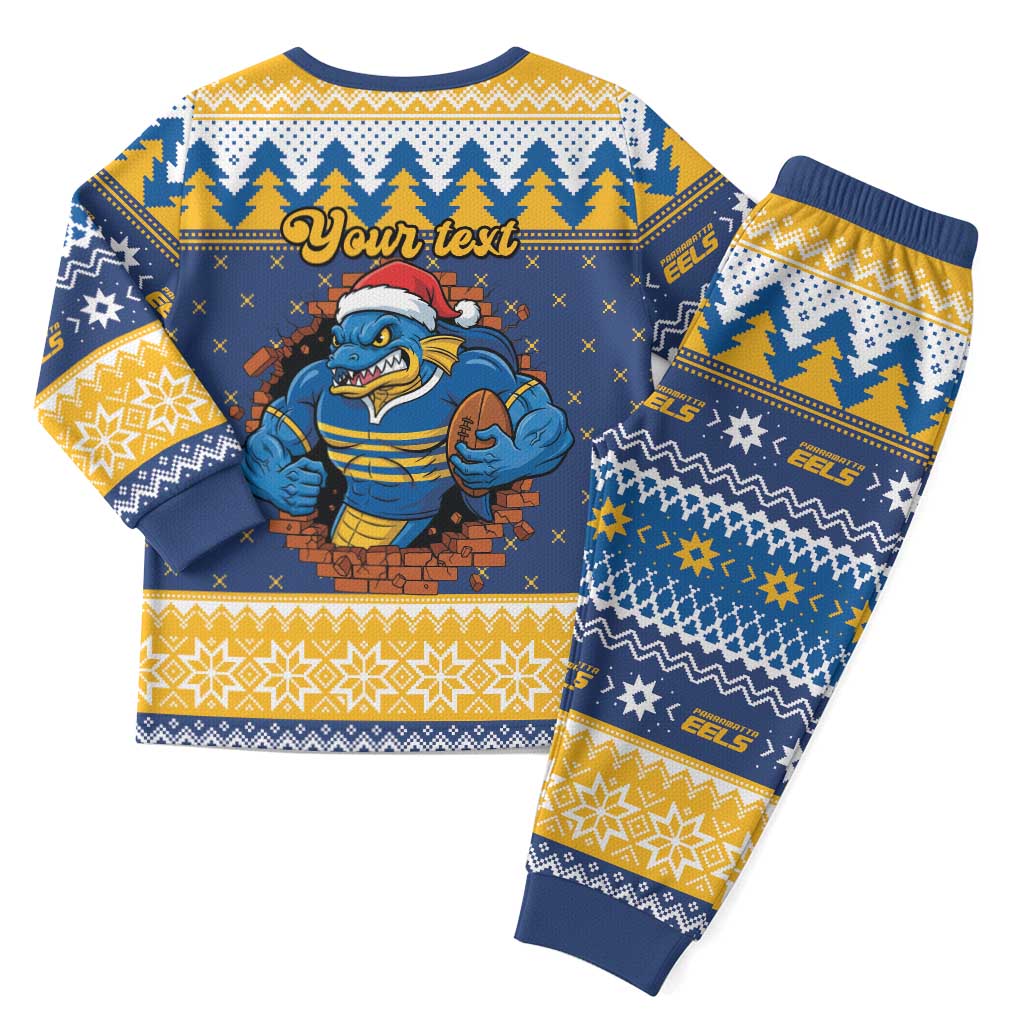 Parramatta Angry Eels Personalized Christmas Pajama Set Christmas Rugby League Spirit - Aussie Hoodie