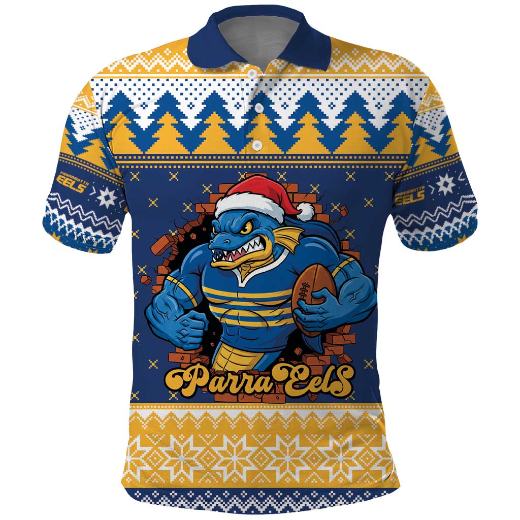 Parramatta Angry Eels Personalized Polo Shirt Christmas Rugby League Spirit - Aussie Hoodie