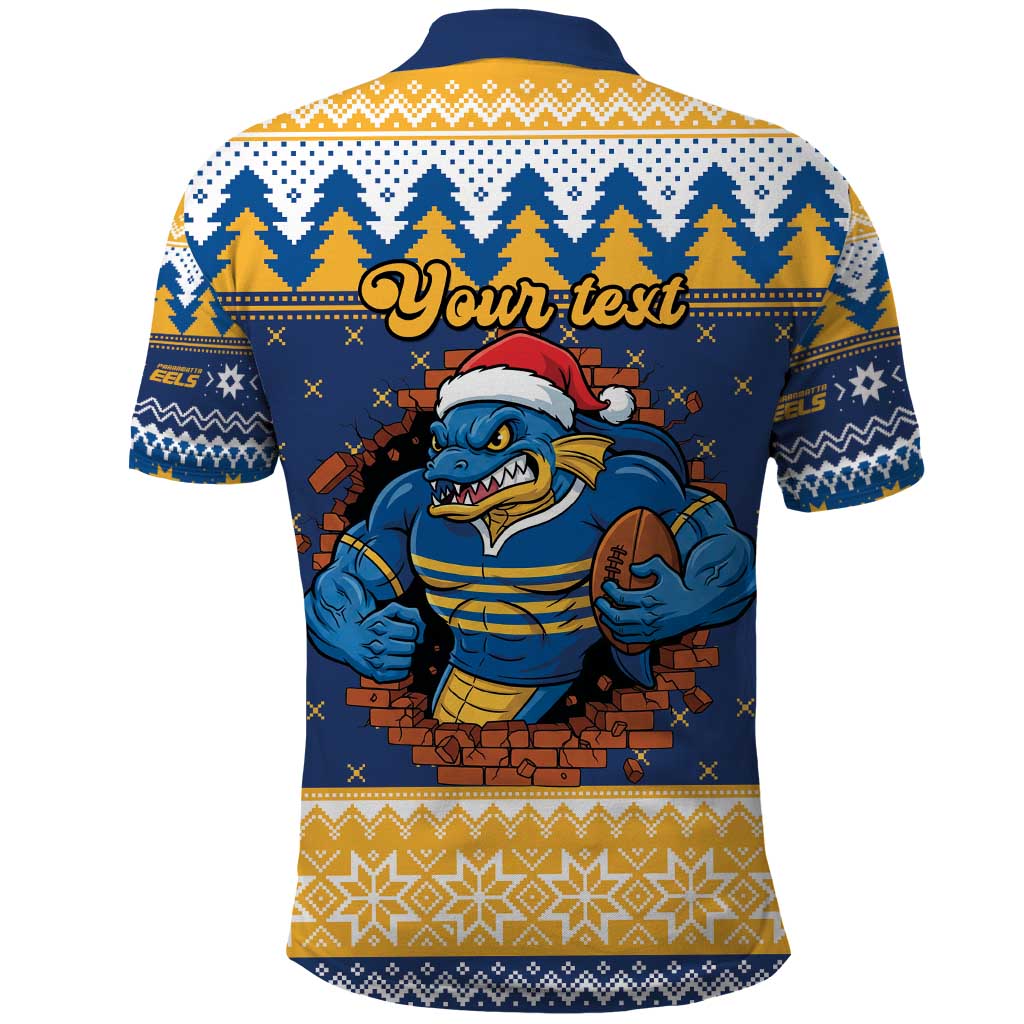 Parramatta Angry Eels Personalized Polo Shirt Christmas Rugby League Spirit - Aussie Hoodie