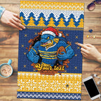 Parramatta Angry Eels Personalized Puzzle Christmas Rugby League Spirit - Aussie Hoodie