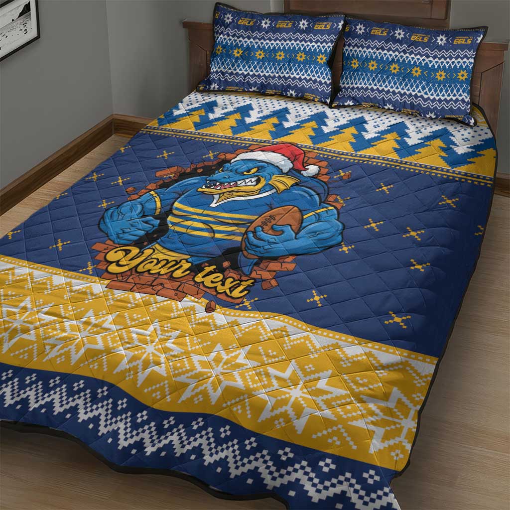 Parramatta Angry Eels Personalized Quilt Bed Set Christmas Rugby League Spirit - Aussie Hoodie