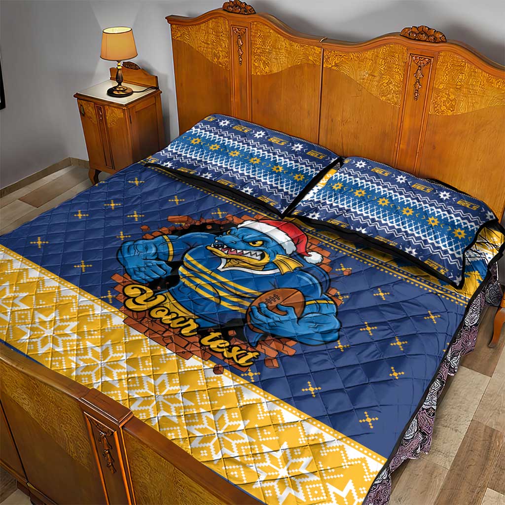 Parramatta Angry Eels Personalized Quilt Bed Set Christmas Rugby League Spirit - Aussie Hoodie