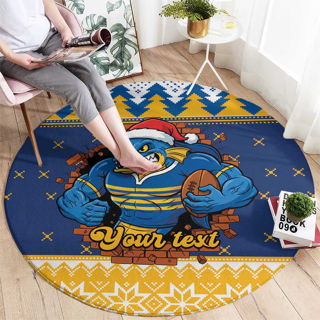 Parramatta Angry Eels Personalized Round Carpet Christmas Rugby League Spirit - Aussie Hoodie