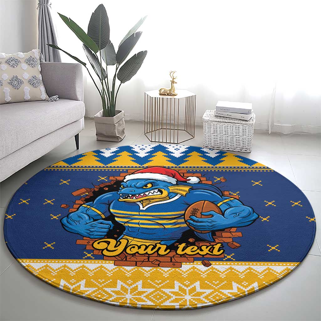 Parramatta Angry Eels Personalized Round Carpet Christmas Rugby League Spirit - Aussie Hoodie