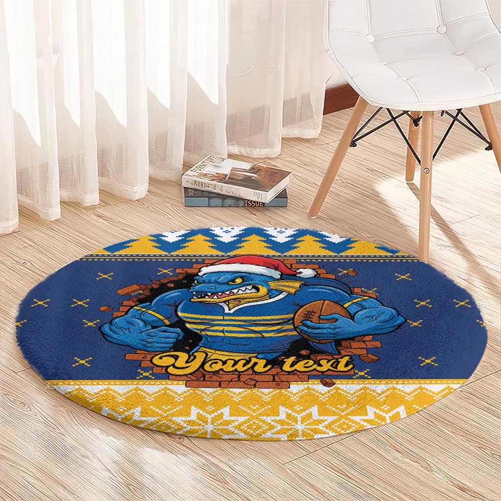 Parramatta Angry Eels Personalized Round Carpet Christmas Rugby League Spirit - Aussie Hoodie