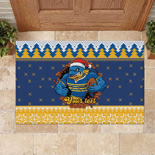 Parramatta Angry Eels Personalized Rubber Doormat Christmas Rugby League Spirit - Aussie Hoodie