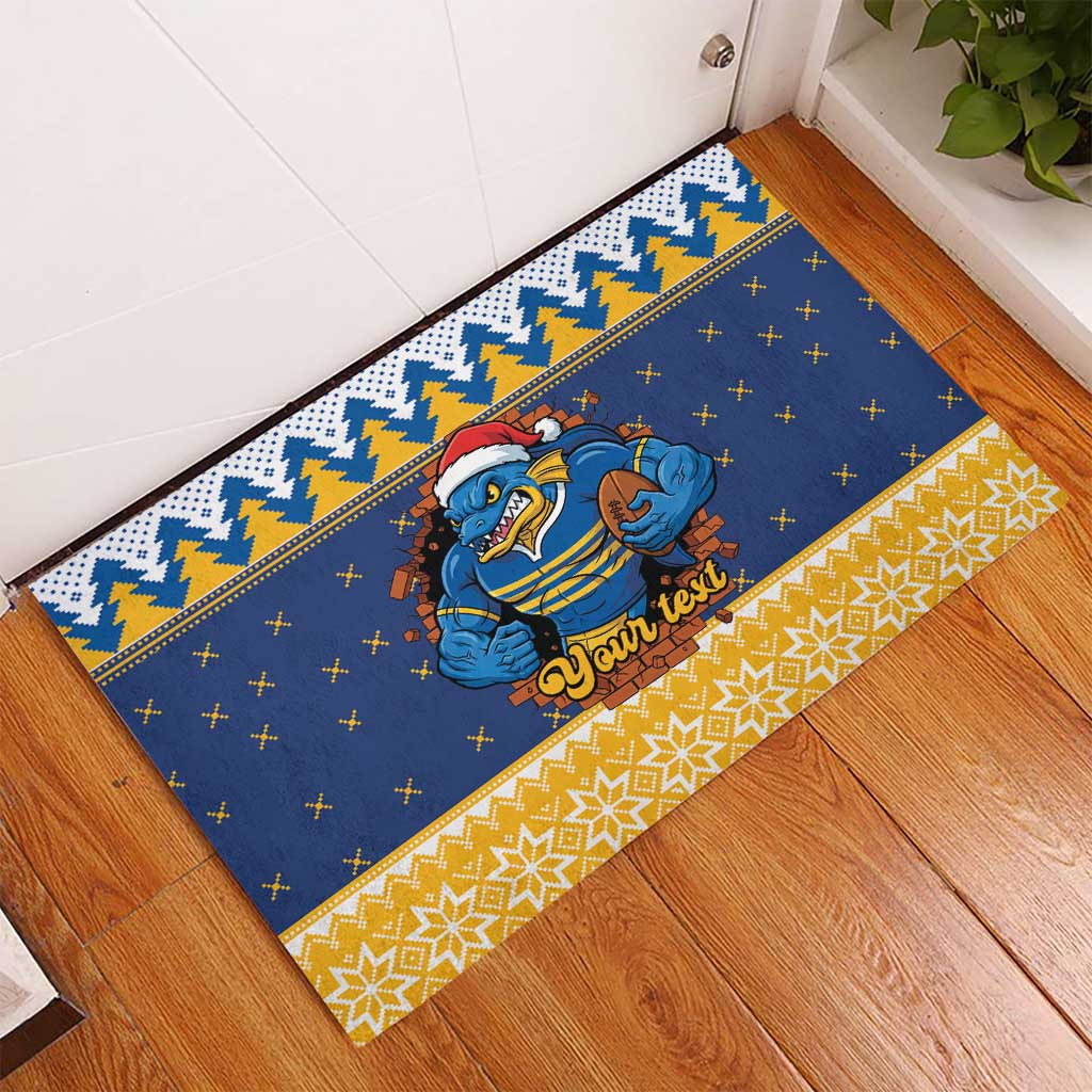 Parramatta Angry Eels Personalized Rubber Doormat Christmas Rugby League Spirit - Aussie Hoodie
