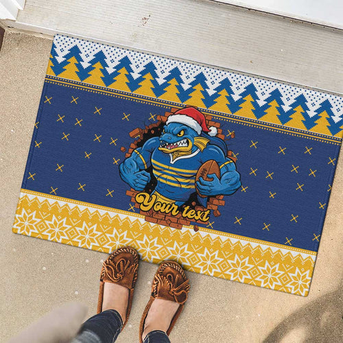 Parramatta Angry Eels Personalized Rubber Doormat Christmas Rugby League Spirit - Aussie Hoodie