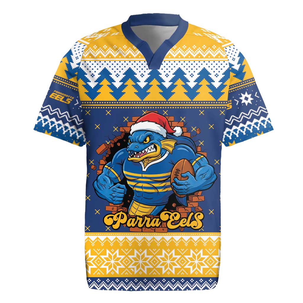 Parramatta Angry Eels Personalized Rugby Jersey Christmas Rugby League Spirit - Aussie Hoodie