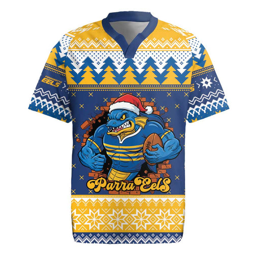 Parramatta Angry Eels Personalized Rugby Jersey Christmas Rugby League Spirit - Aussie Hoodie