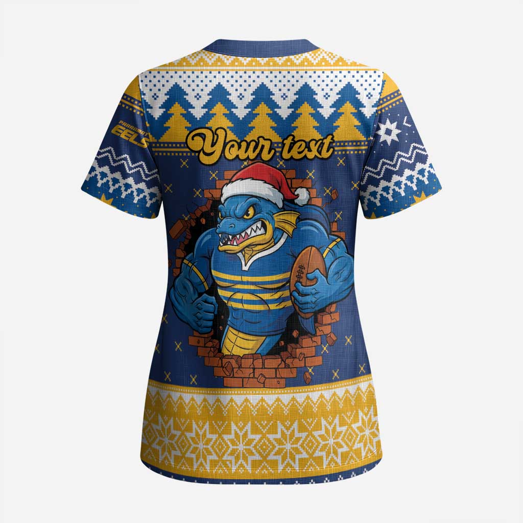 Parramatta Angry Eels Personalized Scrub Top Christmas Rugby League Spirit - Aussie Hoodie