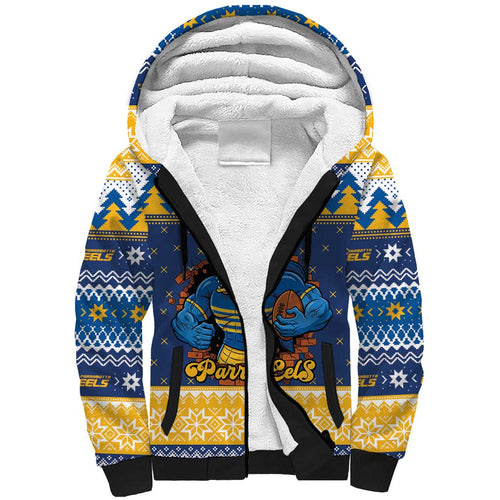 Parramatta Angry Eels Personalized Sherpa Hoodie Christmas Rugby League Spirit - Aussie Hoodie