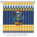 Parramatta Angry Eels Personalized Shower Curtain Christmas Rugby League Spirit - Aussie Hoodie