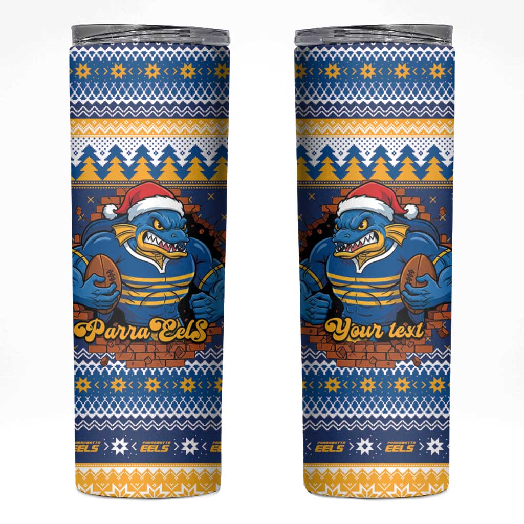 Parramatta Angry Eels Personalized Skinny Tumbler Christmas Rugby League Spirit - Aussie Hoodie
