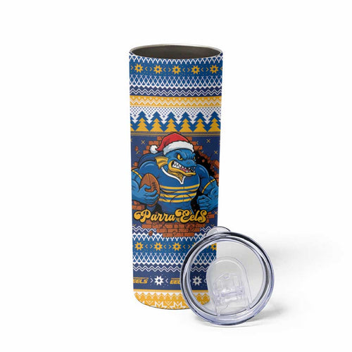 Parramatta Angry Eels Personalized Skinny Tumbler Christmas Rugby League Spirit - Aussie Hoodie
