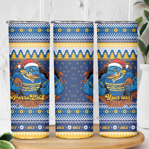 Parramatta Angry Eels Personalized Skinny Tumbler Christmas Rugby League Spirit - Aussie Hoodie