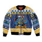Parramatta Angry Eels Personalized Sleeve Zip Bomber Jacket Christmas Rugby League Spirit - Aussie Hoodie