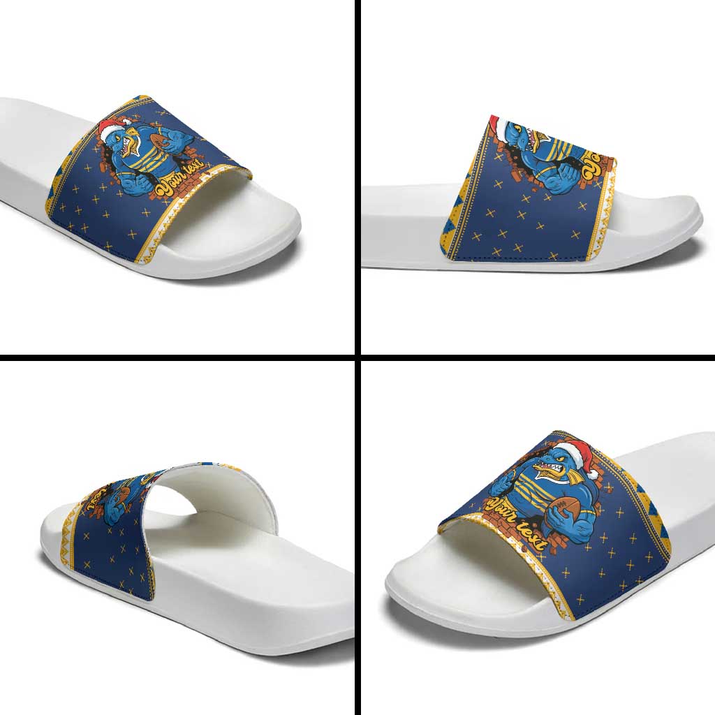 Parramatta Angry Eels Personalized Slide Sandals Christmas Rugby League Spirit - Aussie Hoodie