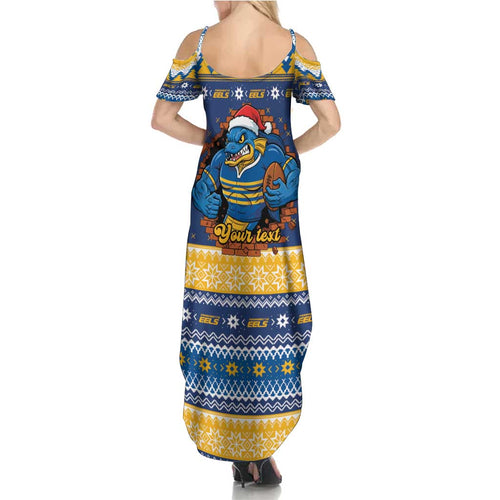 Parramatta Angry Eels Personalized Summer Maxi Dress Christmas Rugby League Spirit - Aussie Hoodie