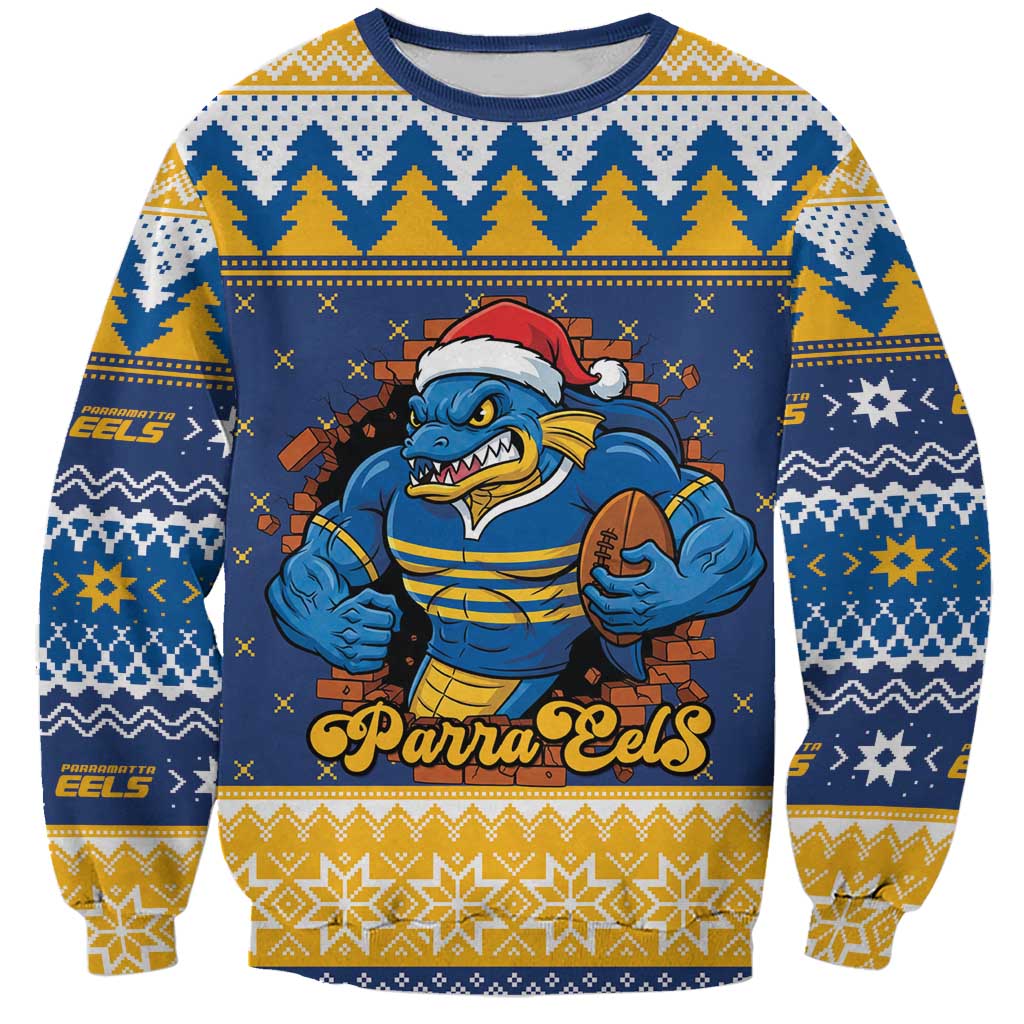 Parramatta Angry Eels Personalized Sweatshirt Christmas Rugby League Spirit - Aussie Hoodie