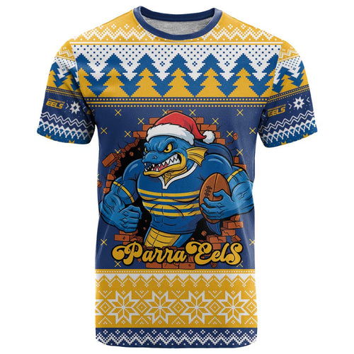 Parramatta Angry Eels Personalized T Shirt Christmas Rugby League Spirit - Aussie Hoodie