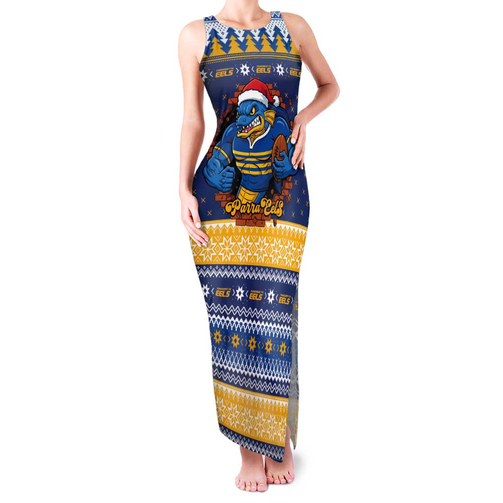 Parramatta Angry Eels Personalized Tank Maxi Dress Christmas Rugby League Spirit - Aussie Hoodie