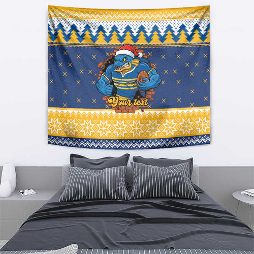 Parramatta Angry Eels Personalized Tapestry Christmas Rugby League Spirit - Aussie Hoodie