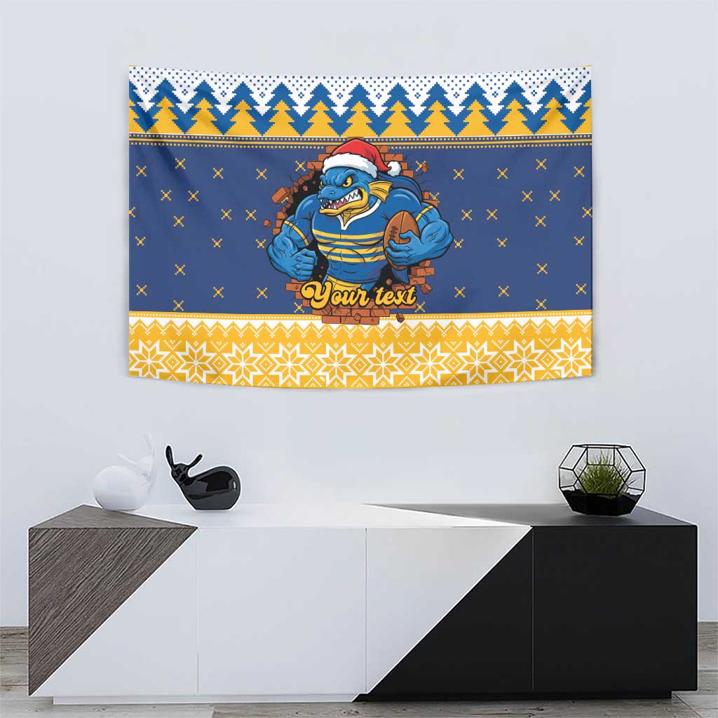 Parramatta Angry Eels Personalized Tapestry Christmas Rugby League Spirit - Aussie Hoodie