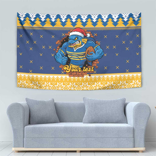 Parramatta Angry Eels Personalized Tapestry Christmas Rugby League Spirit - Aussie Hoodie