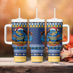 Parramatta Angry Eels Personalized Tumbler With Handle Christmas Rugby League Spirit - Aussie Hoodie