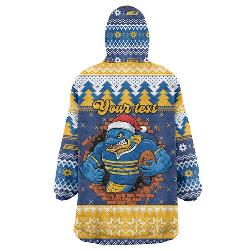 Parramatta Angry Eels Personalized Wearable Blanket Hoodie Christmas Rugby League Spirit - Aussie Hoodie