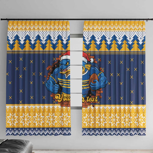 Parramatta Angry Eels Personalized Window Curtain Christmas Rugby League Spirit - Aussie Hoodie