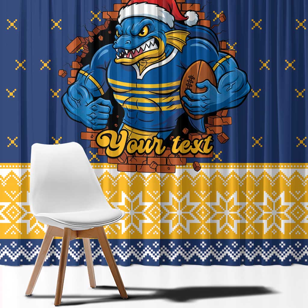 Parramatta Angry Eels Personalized Window Curtain Christmas Rugby League Spirit - Aussie Hoodie